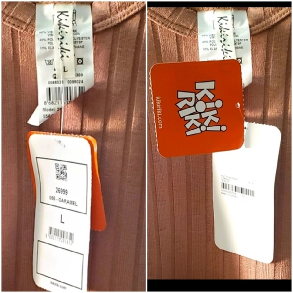 Knit Ribbed Crop Top in Caramel- KikiRiki NWT! - Picture 4 of 11